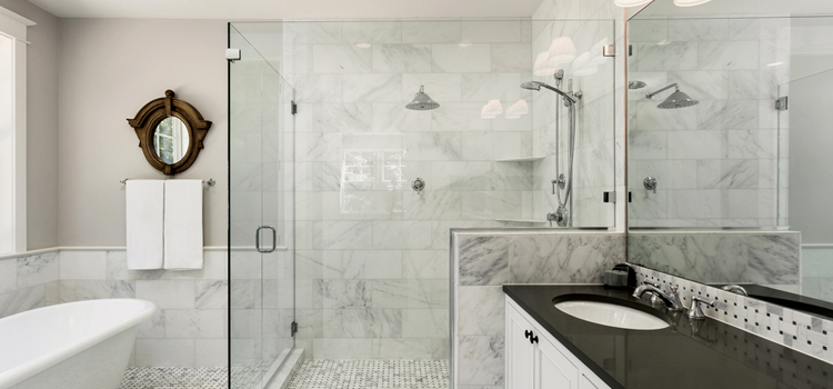 bathroom shower door installation in Cutler